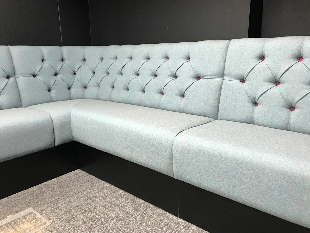 cosmopolitan deep seat button backrest bench seating