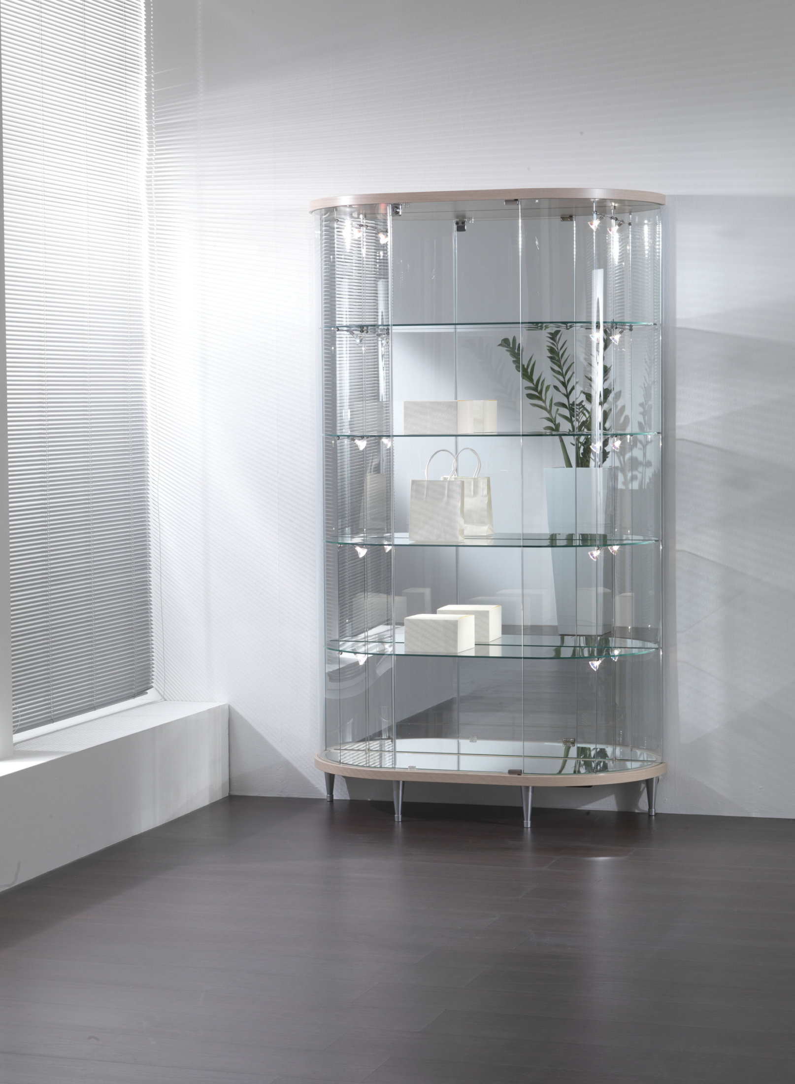 Half shop display cabinet
