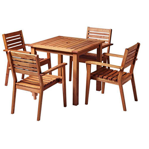 Blackthorn Square Outdoor Table with Solid Robinia Wood JB Commercial