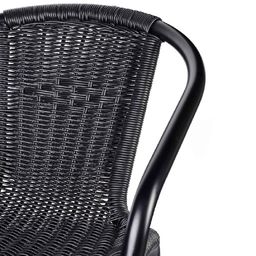 Flash furniture black store rattan chair