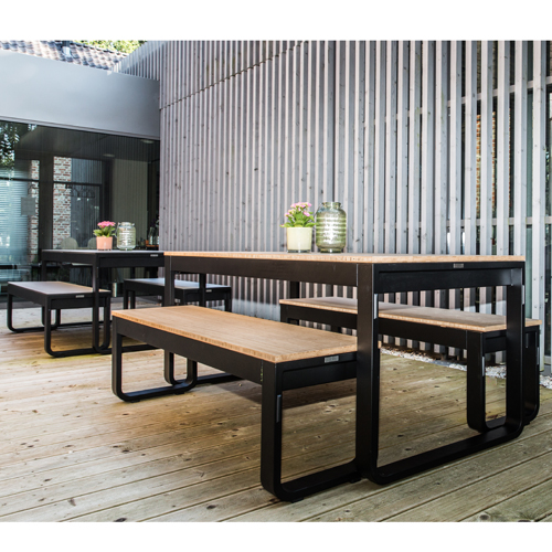Table and bench shop set indoor