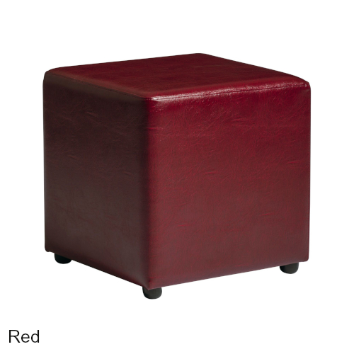 Red shop square ottoman