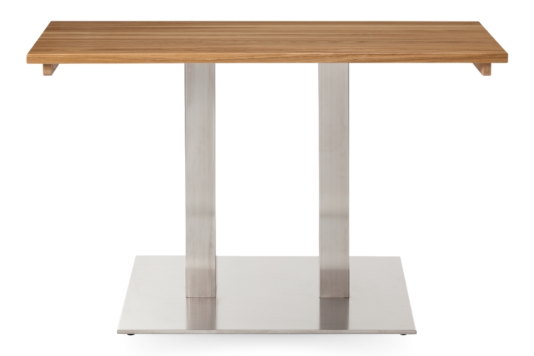 Bounty Rectangle Dining Table with Solid Wooden Top - Twin Pedestal - JB Commercial Furniture