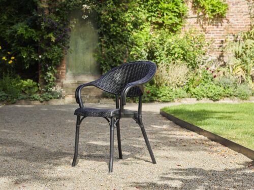 Black Stacking Outdoor Armchair
