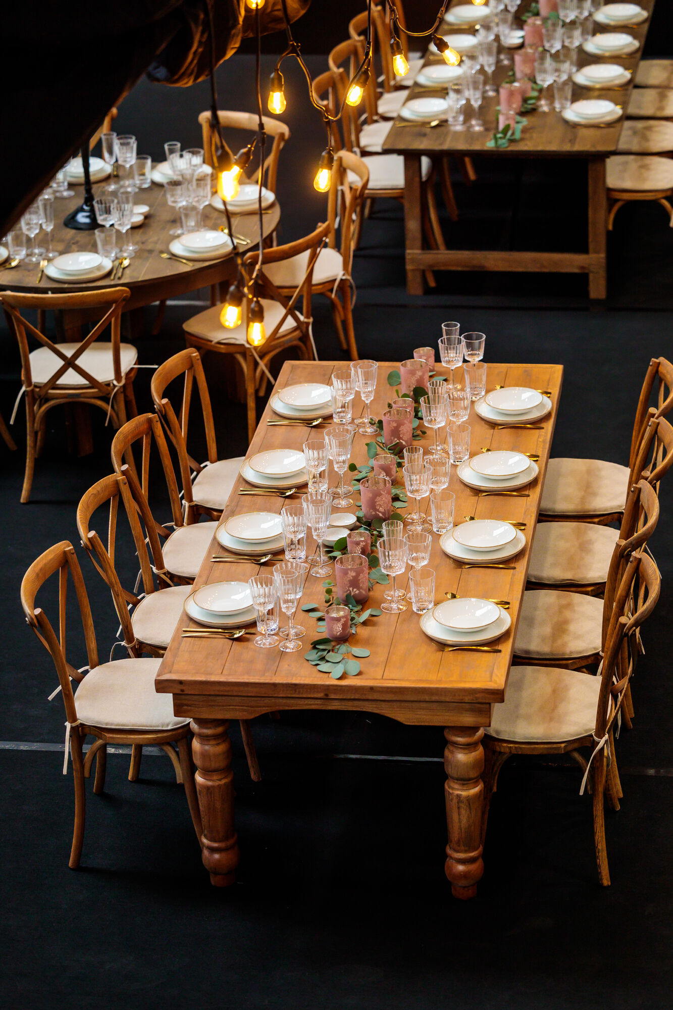 Farm Table & Crossback Wood (4)