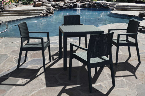 Reeva Armchairs with Square Table