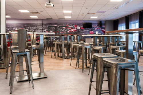 french bistro bar stools with bounty poseur tables